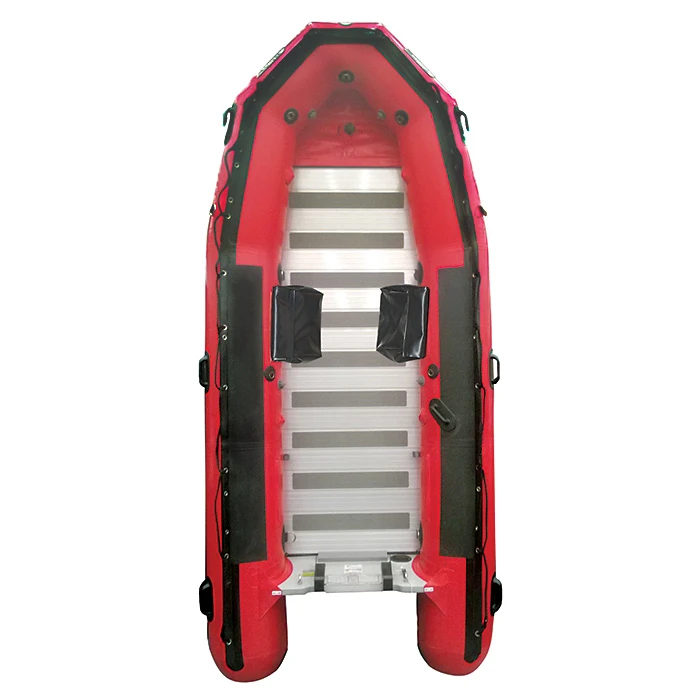 Achilles FRB-124, Rollup Aluminum Floor, 12' 4", Red Hypalon, 2020