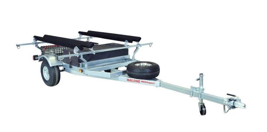 Malone MegaSport 2-Boat Bunk Style Trailer Set With Storage